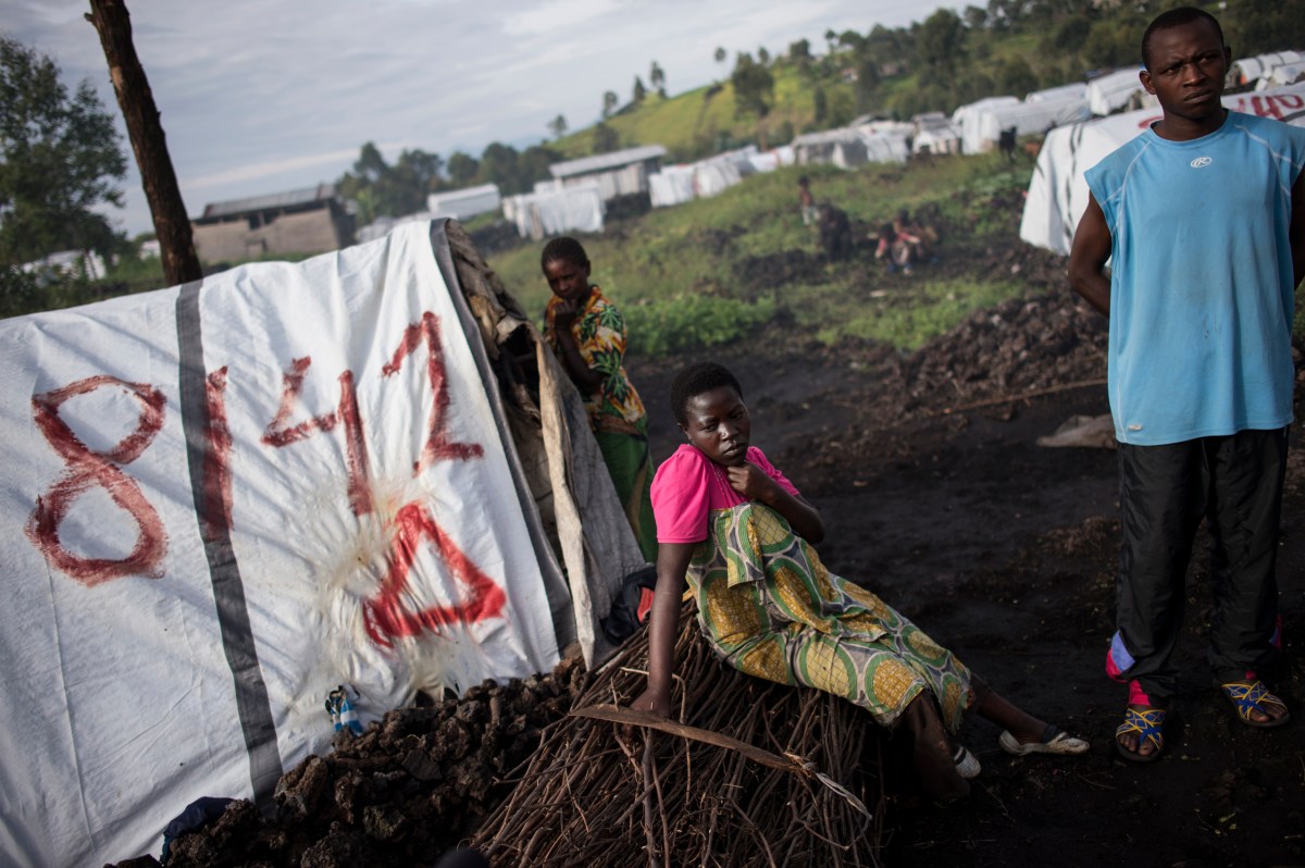 span class="credit"Lynsey AddarioâGetty Images Reportage for TIME/spanspan class="caption"Maiombi Thomas,16, sits alongside her brother, Innocent Kongomani, 22, in the Mugunga 1 camp for internally displaced people, outside Goma, the Democratic Republic of Congo, Dec. 5, 2015. Maiombi became pregnant after she was raped by a ranger when she went to get firewood outside the camp./span