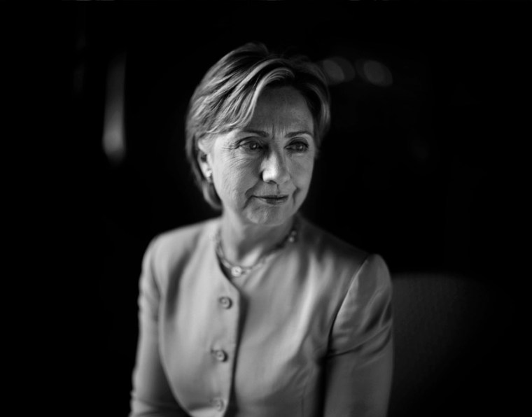 Senator Hillary Clinton (D-NY), potential Democratic presidential candidate, gives an interview at the Frederick Douglass Museum during a campaign visit to Washington D.C. July 26, 2007.