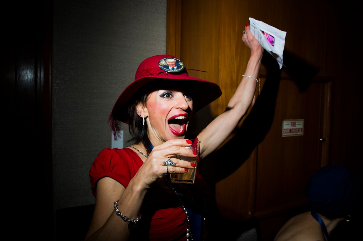 Scenes at an election night party for Republican presidential candidate Donald Trump on Tuesday, Nov. 8, 2016 in New York's Manhattan borough. Trump faces Democratic nominee Hillary Clinton in the contest for president of the United States.