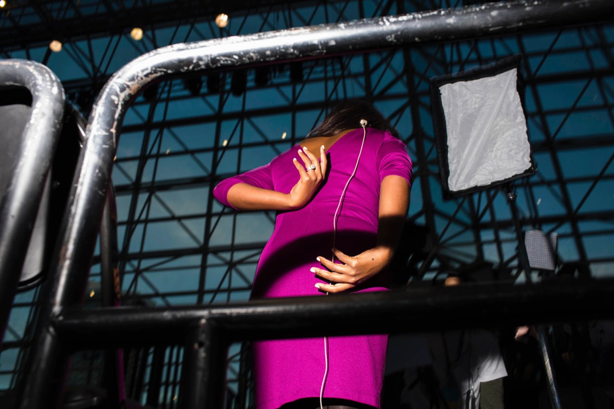 NEW YORK - NOV 8: Supporters attend an election night party for Democratic nominee Hillary Clinton on Tuesday, Nov. 8, 2016, at the Javits Center in New YorkÃ¢ÂÂs Manhattan borough.(Photo by Landon Nordeman)