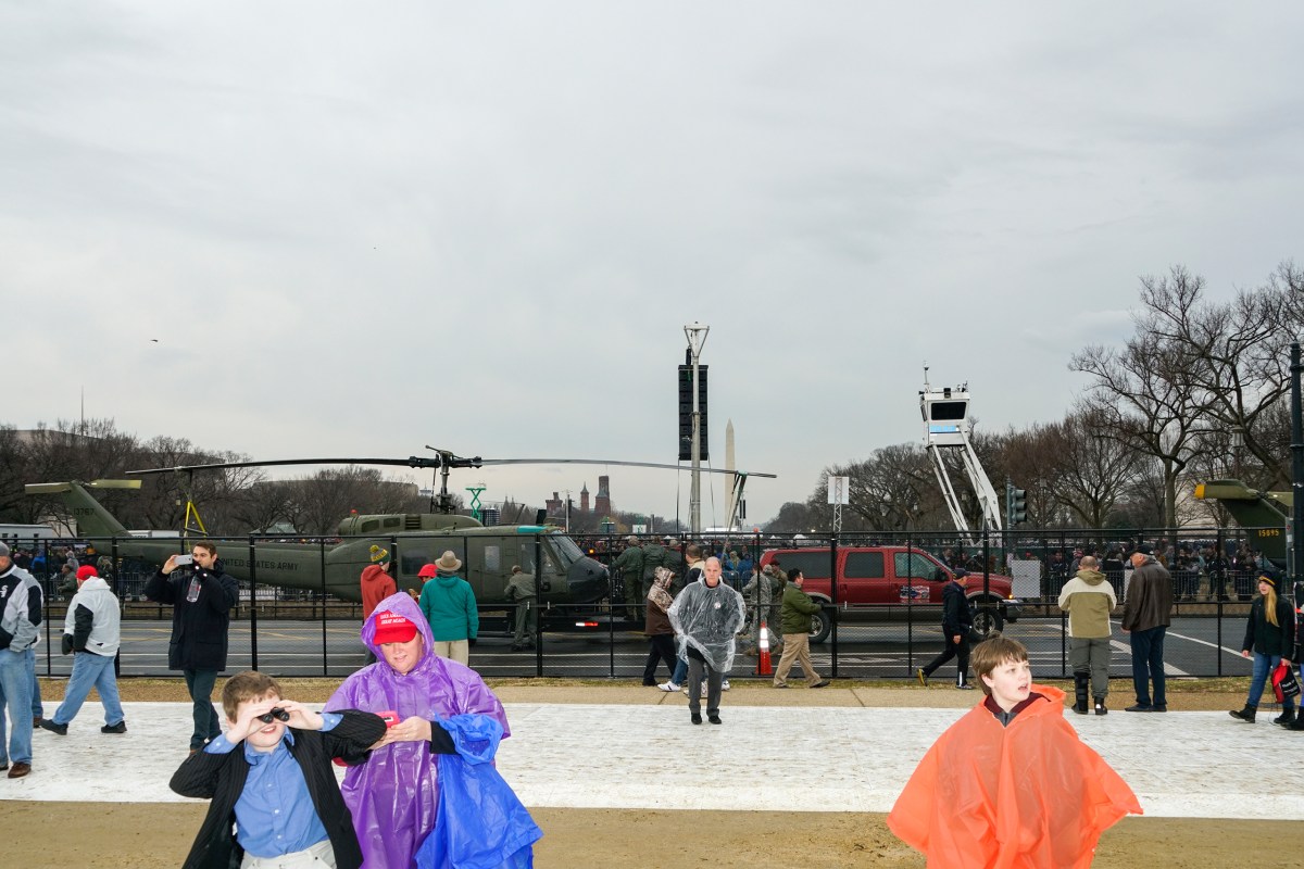 Attendees of President Trump's inauguration on the National Mall in Washington, D.C., on Jan. 20, 2017.