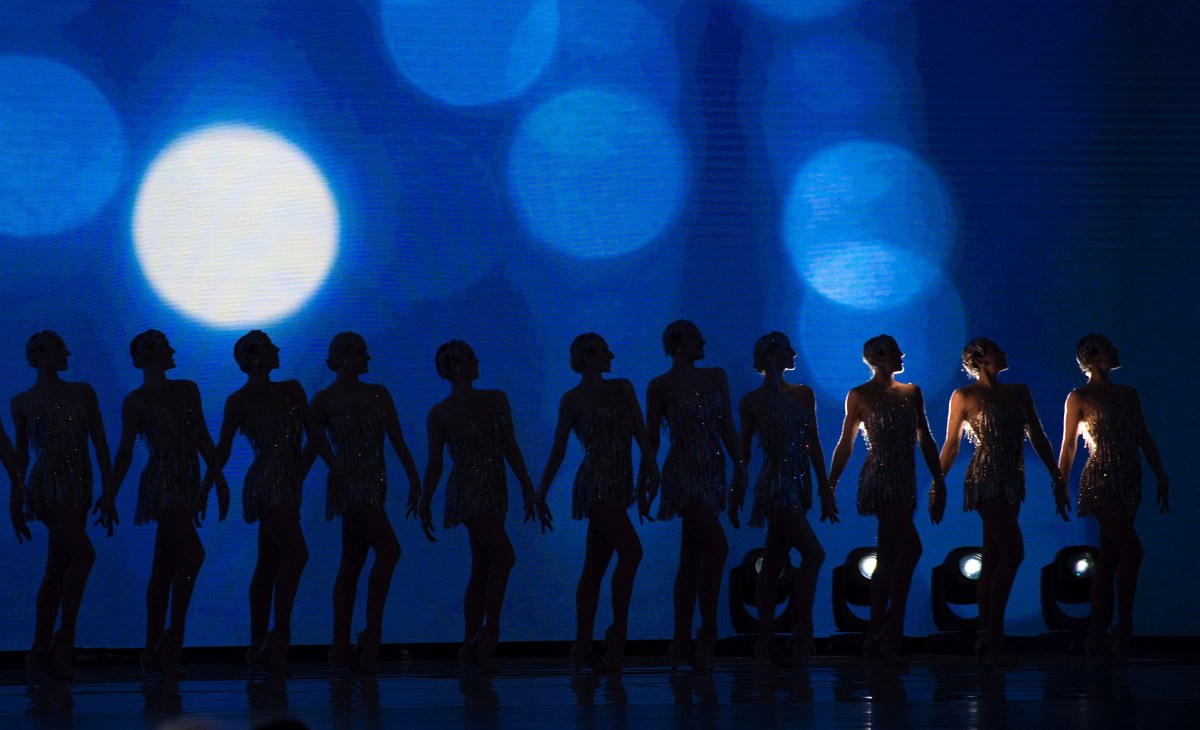 The Radio City Rockettes perform at the Liberty Ball at the Washington, D.C., Convention Center following President Trump's inauguration on Jan. 20, 2017.