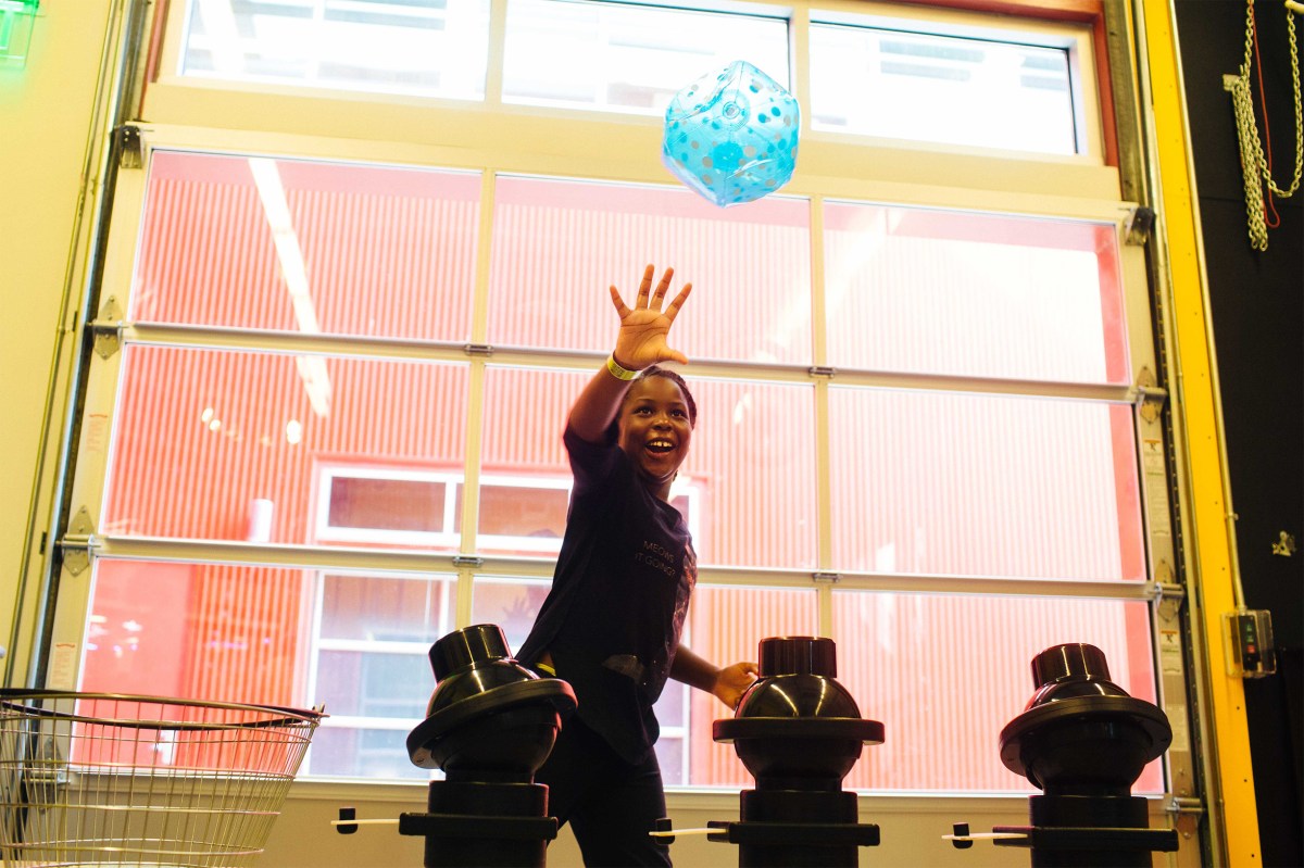 Trunarah Miller, 8, spends an afternoon at The Thinkery in Austin with her Girl Scouts mentor. Sara Naomi Lewkowicz for TIME