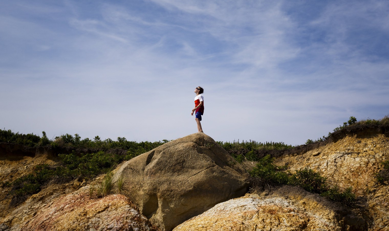 Spectators view the total solar eclipse on the Isle of Palms, S.C., on Aug. 21, 2017.